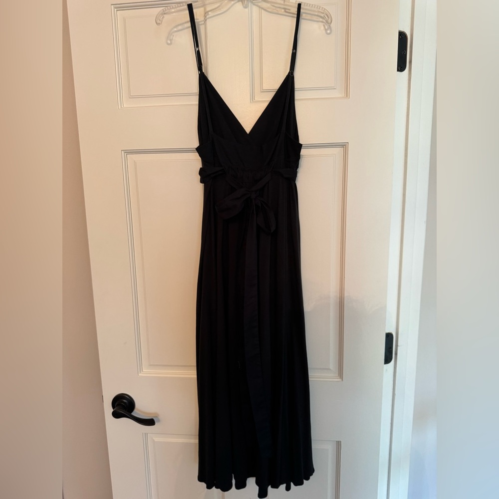 Theory Black Strappy Maxi Dress